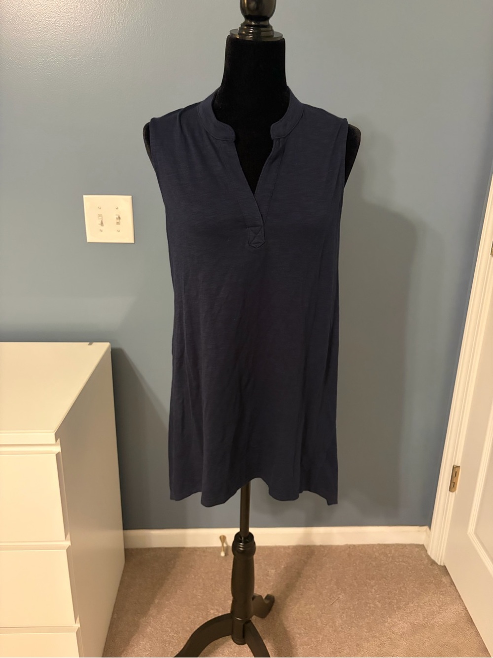 Chico's Navy Sleeveless Tunic NWT Chicos size 2 (12-14)